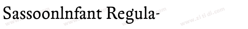 Sassoonlnfant Regula字体转换
